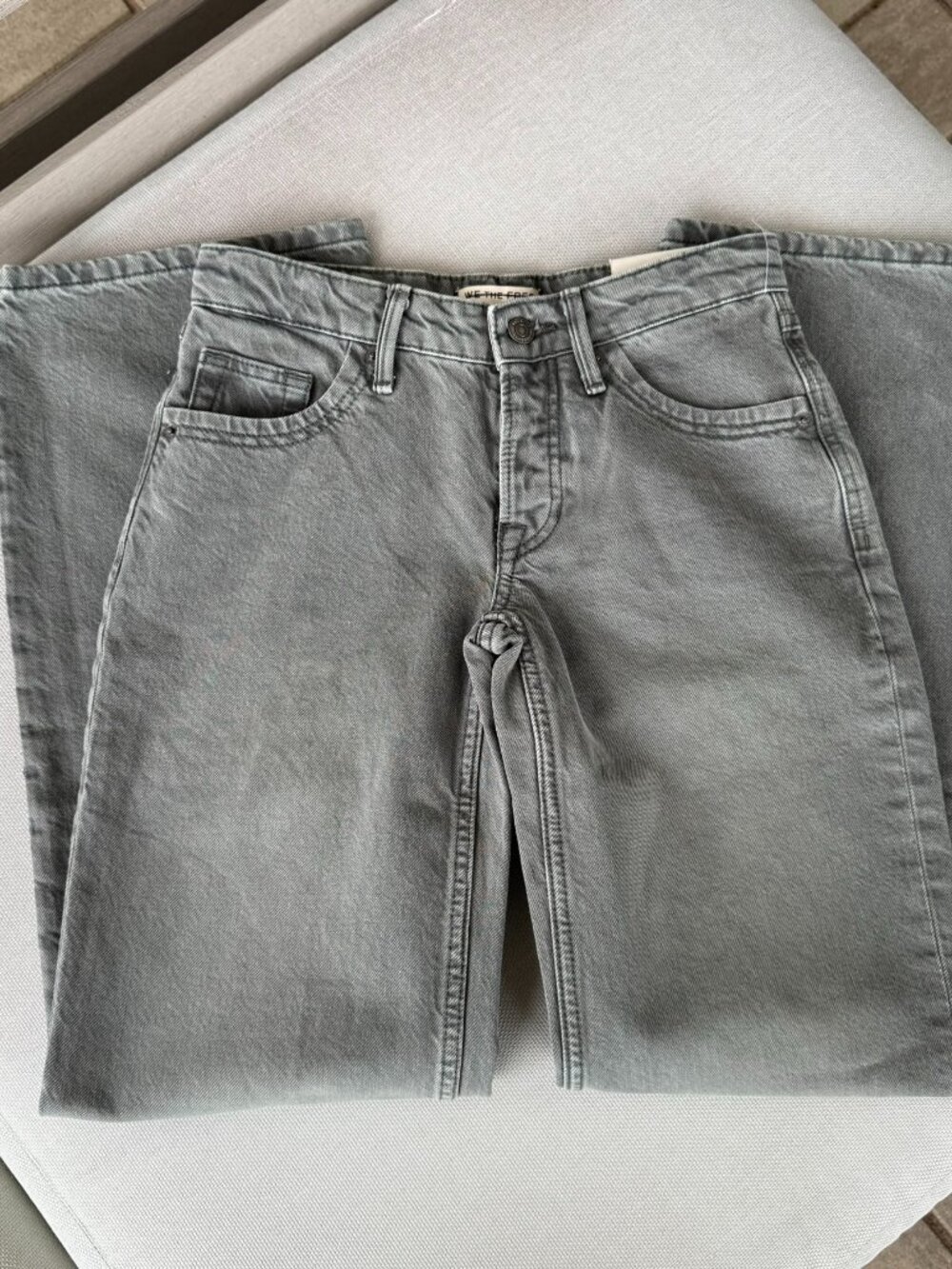 Free People Tennessee Low-Rise Boyfriend Jeans Pine Green 24